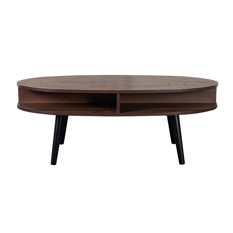 Hawthorne Collections Skagen Mid-Century Modern Coffee Table - Brown