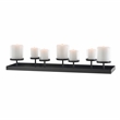 Hawthorne Collections Metal Candle Holder Centerpiece in Black
