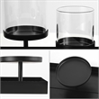 Hawthorne Collections Metal Candle Holder Centerpiece in Black