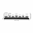 Hawthorne Collections Metal Candle Holder Centerpiece in Black