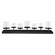 Hawthorne Collections Metal Candle Holder Centerpiece in Black