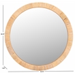 Hawthorne Collections Contemporary Wood and Iron Mirror in Natural
