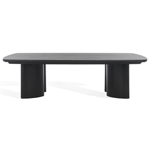 Hawthorne Collections Contemporary Wood Coffee Table in Black