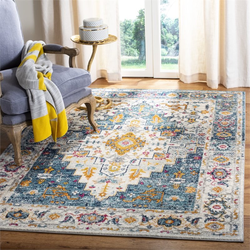 Hawthorne Collections Contemporary 8' x 10' Rug in Multi Color