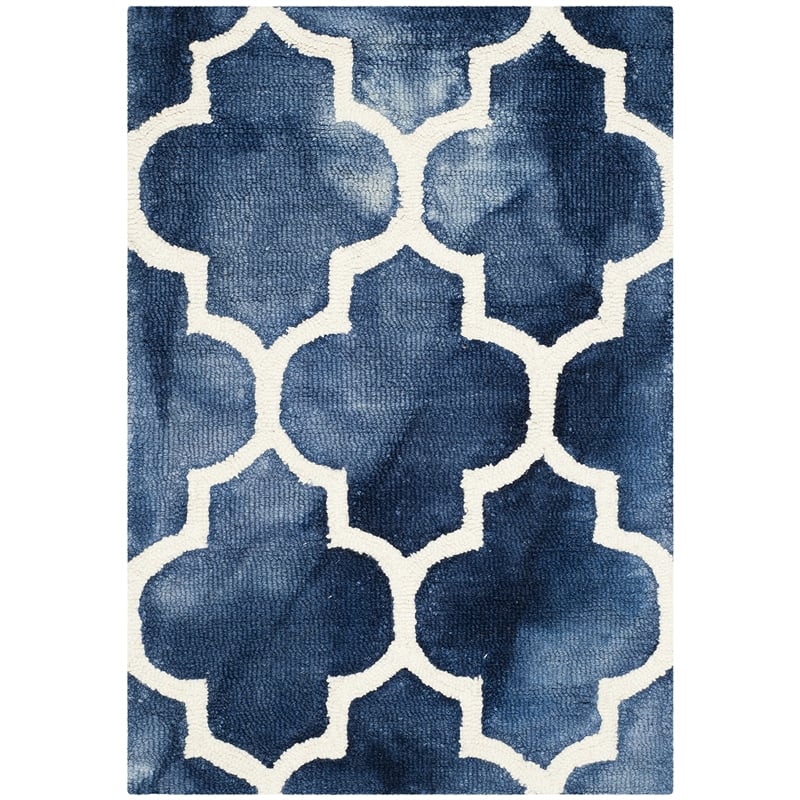 Hawthorne Collections Contemporary Navy Contemporary Rug - 2' x 3'