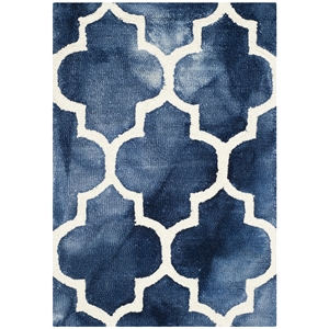 Hawthorne Collections Contemporary Navy Contemporary Rug - 2' x 3'