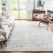 Hawthorne Collections Contemporary 9' x 12' Rug in Silver and Ivory