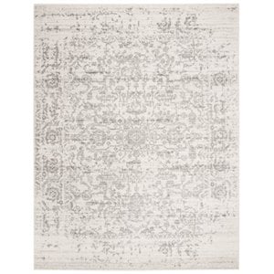 Hawthorne Collections Contemporary 9' x 12' Rug in Silver and Ivory