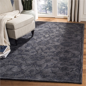 Hawthorne Collections Contemporary 3' X 5' Hand Tufted Wool Rug in Gray