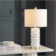 Hawthorne Collections Table Lamp in White and Gold (Set of 2)