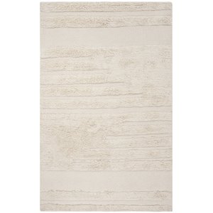 Hawthorne Collections 9' x 12' Hand Knotted Wool Rug in Ivory