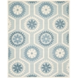 Hawthorne Collections 8' X 10' Hand Tufted Wool Rug in Blue and Ivory