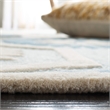 Hawthorne Collections 8' X 10' Hand Tufted Wool Rug in Blue and Ivory