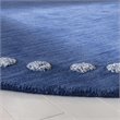 Hawthorne Collections 5' Round Hand Loomed Wool Rug in Navy and Ivory