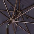 Hawthorne Collections 9ft Crank Metal Outdoor Umbrella in Navy and White