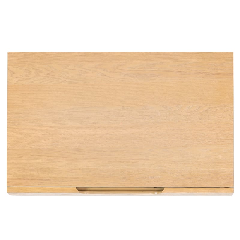 Hawthorne Collections Solid Wood 2 Drawer Nightstand in Natural