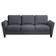Hawthorne Collections 2-Piece Set with Upholstery Loveseat and Sofa in Dark Gray
