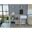 Hawthorne Collections 2Pc Set of Kitchen Island Cart & Utility Sink with Cabinet