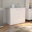 Hawthorne Collections 2Pc Set of Kitchen Island Cart & Utility Sink with Cabinet