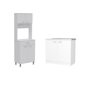Hawthorne Collections 2Pc Set of Utility Sink with Cabinet & High Pantry Cabinet