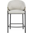 Hawthorne Collections Counter Height Stool in Beige and Black - Set of 2