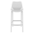 Hawthorne Collections Polypropylene Patio Bar Stool in White - Set of 2