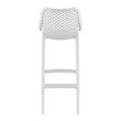 Hawthorne Collections Polypropylene Patio Bar Stool in White - Set of 2