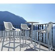 Hawthorne Collections Polypropylene Patio Bar Stool in White - Set of 2