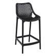 Hawthorne Collections Patio Counter Stool in Black Finish - Set of 2