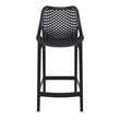 Hawthorne Collections Patio Counter Stool in Black Finish - Set of 2