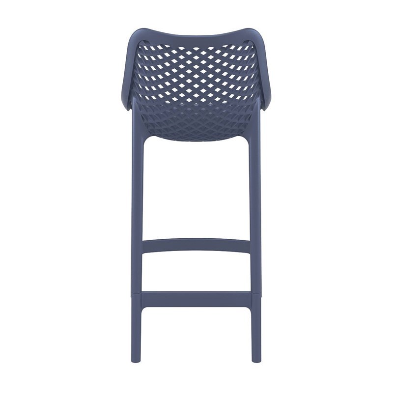 Hawthorne Collections Patio Counter Stool in Dark Gray Finish - Set of 2