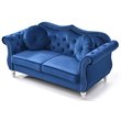 Hawthorne Collections 2-Piece Set with Sofa and Loveseat in Navy Blue