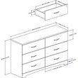 Hawthorne Collections 2Pc Set with 5-Drawer Chest and 6-Drawer Double Dresser