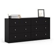 Hawthorne Collections 2 Piece Set with Chest and Double Dresser in Black