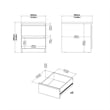 Hawthorne Collections 2 Piece Set with Nightstand & Dresser in White High Gloss