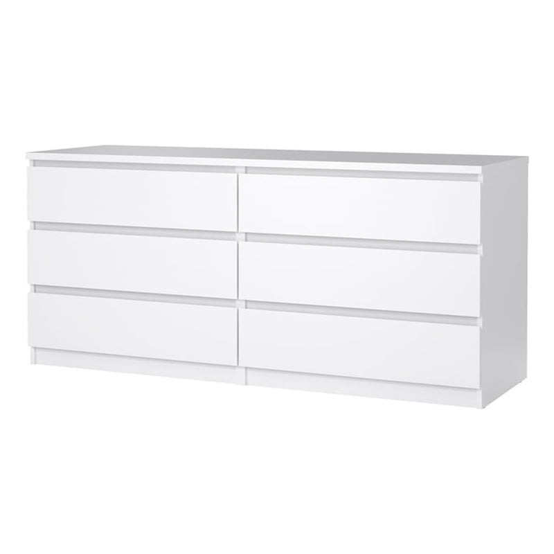 Hawthorne Collections 2 Piece Set with Nightstand & Dresser in White High Gloss