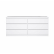 Hawthorne Collections 2 Piece Set with Nightstand & Dresser in White High Gloss