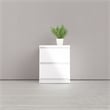 Hawthorne Collections 2 Piece Set with Nightstand & Dresser in White High Gloss