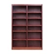 Hawthorne Collections 2Pc Tall 12-shelf Double Wide Wood Bookcase Set in Cherry