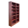 Hawthorne Collections 2Pc Tall 12-shelf Double Wide Wood Bookcase Set in Cherry