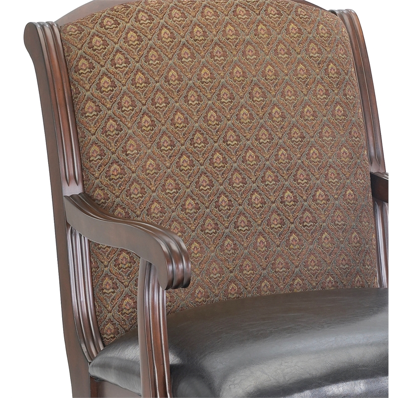 Hawthorne Collections 2 Piece Traditional Wood Arm Chair Set in Walnut