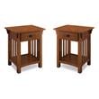 Hawthorne Collections 1-Drawer Nightstands in Medium Oak (Set of 2)