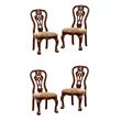 Hawthorne Collections Set of 4 Wood Padded Dining Chair in Brown Cherry