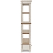 Hawthorne Collections Set of 2 4-Shelf Bookcases Set in Antique White and Brown