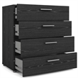 Hawthorne Collections 4 Piece Set with Dresser & 2 Nightstands and Chest - Black