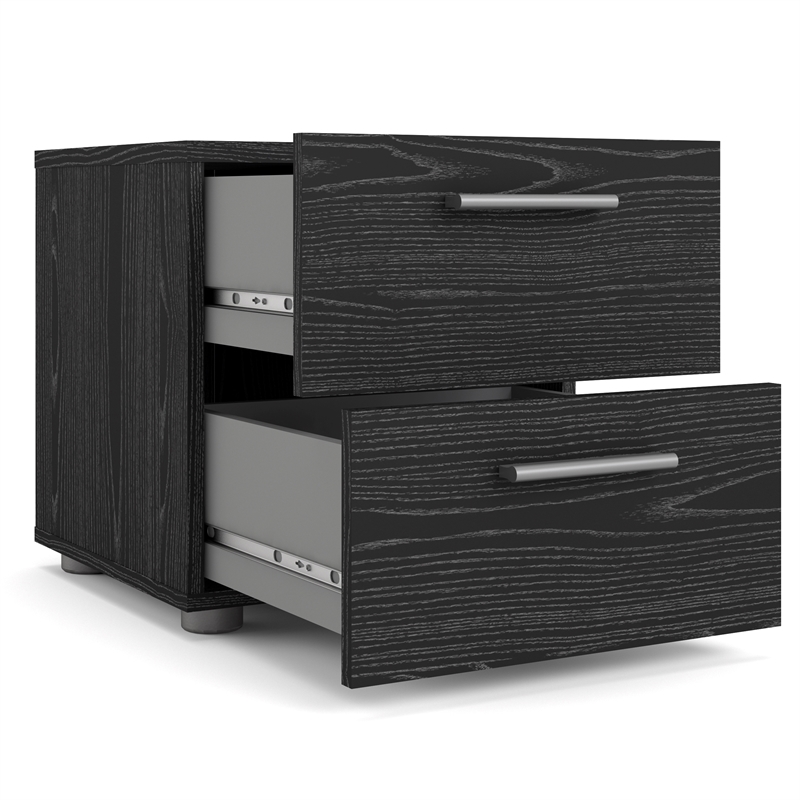 Hawthorne Collections 4 Piece Set with Dresser & 2 Nightstands and Chest - Black