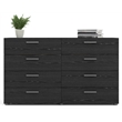 Hawthorne Collections 4 Piece Set with Dresser & 2 Nightstands and Chest - Black