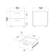 Hawthorne Collections 4 Piece Set with Dresser & 2 Nightstands and Chest - Black