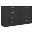 Hawthorne Collections 4 Piece Set with Dresser & 2 Nightstands and Chest - Black
