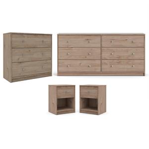 Hawthorne Collections 4 Piece Bedroom Set in Jackson Hickory